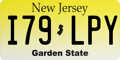 NJ license plate I79LPY
