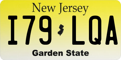 NJ license plate I79LQA