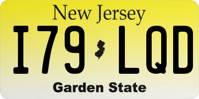 NJ license plate I79LQD