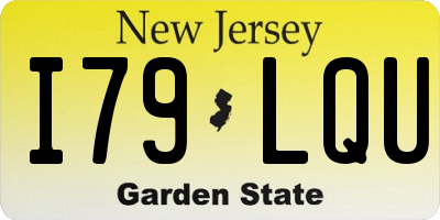NJ license plate I79LQU