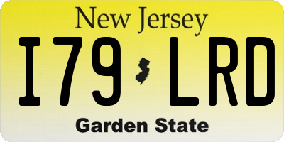 NJ license plate I79LRD