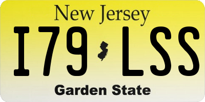 NJ license plate I79LSS
