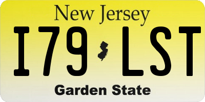 NJ license plate I79LST