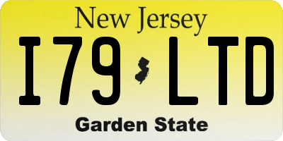 NJ license plate I79LTD