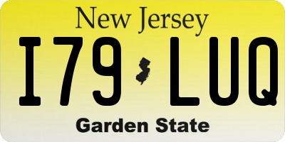 NJ license plate I79LUQ