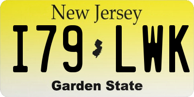 NJ license plate I79LWK