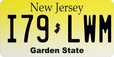 NJ license plate I79LWM