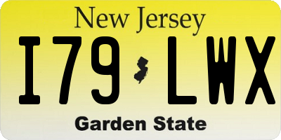 NJ license plate I79LWX