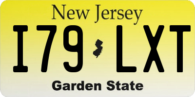 NJ license plate I79LXT