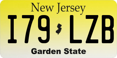 NJ license plate I79LZB