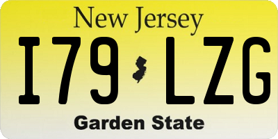 NJ license plate I79LZG
