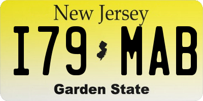 NJ license plate I79MAB