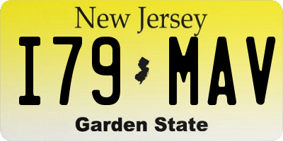 NJ license plate I79MAV