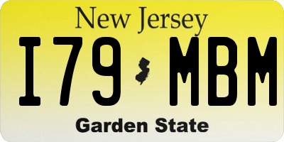 NJ license plate I79MBM