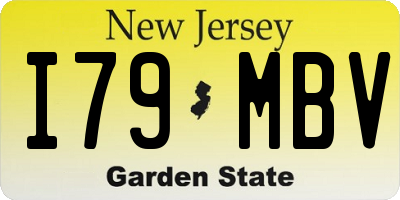 NJ license plate I79MBV