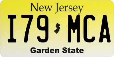 NJ license plate I79MCA