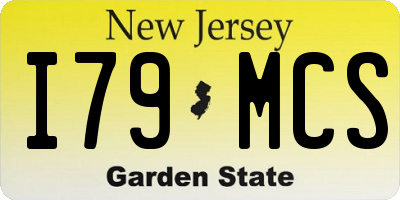 NJ license plate I79MCS