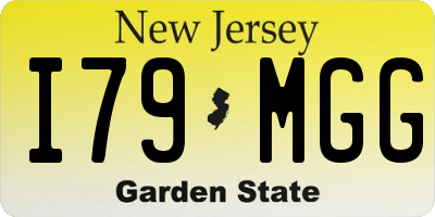 NJ license plate I79MGG