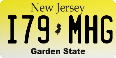 NJ license plate I79MHG