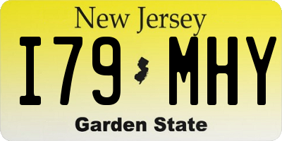 NJ license plate I79MHY