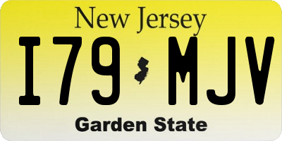 NJ license plate I79MJV