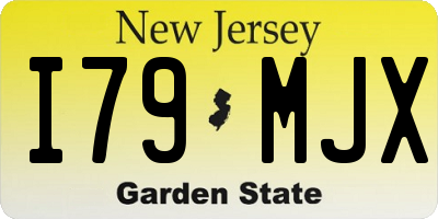 NJ license plate I79MJX