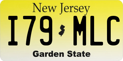 NJ license plate I79MLC