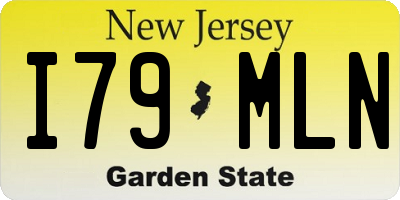 NJ license plate I79MLN
