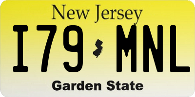 NJ license plate I79MNL