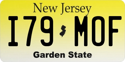 NJ license plate I79MOF