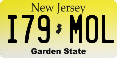 NJ license plate I79MOL