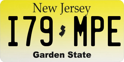 NJ license plate I79MPE