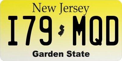 NJ license plate I79MQD