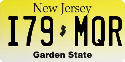 NJ license plate I79MQR