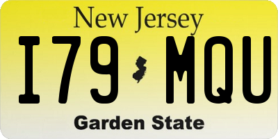 NJ license plate I79MQU