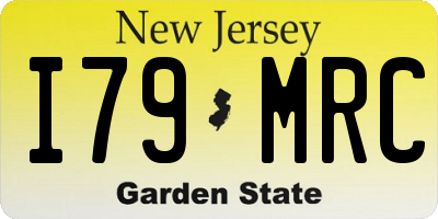 NJ license plate I79MRC