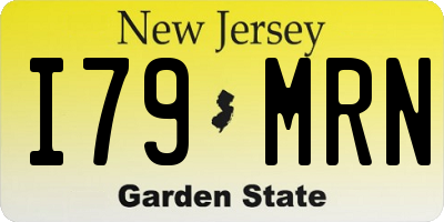 NJ license plate I79MRN