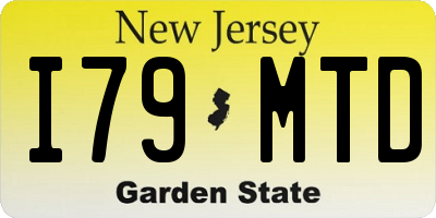 NJ license plate I79MTD
