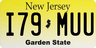 NJ license plate I79MUU