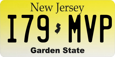 NJ license plate I79MVP