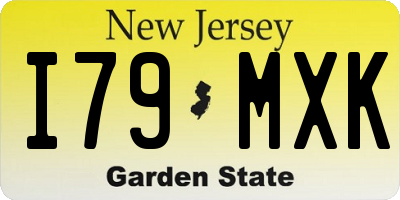 NJ license plate I79MXK
