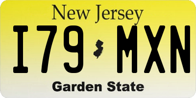 NJ license plate I79MXN