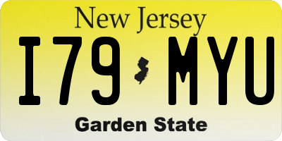 NJ license plate I79MYU