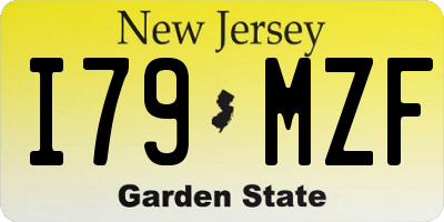 NJ license plate I79MZF