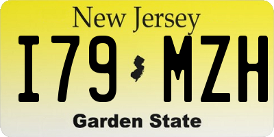 NJ license plate I79MZH