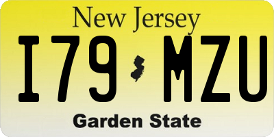 NJ license plate I79MZU