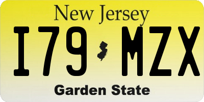 NJ license plate I79MZX
