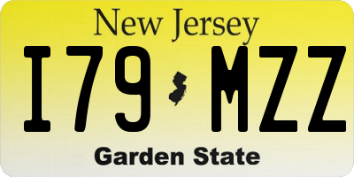 NJ license plate I79MZZ