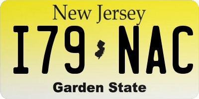NJ license plate I79NAC