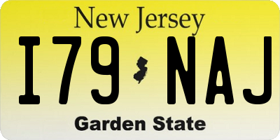 NJ license plate I79NAJ